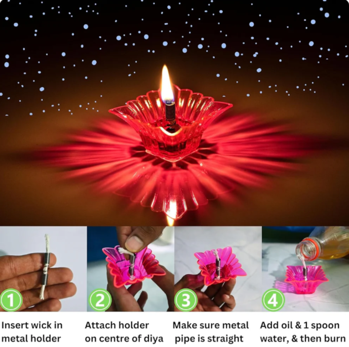 3D Diya 12 Piece Set